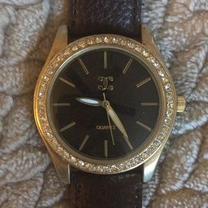 Brown leather watch